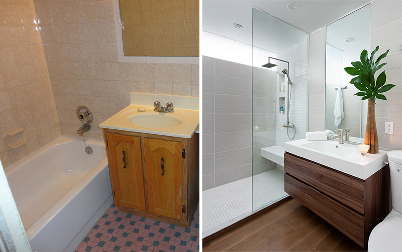 before & after - a small bathroom renovationpaul k stewart