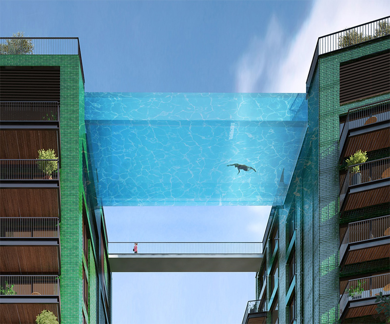 This Glass-Bottomed Swimming Pool Will Bridge Two Buildings In London