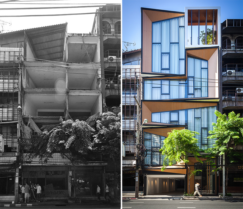 Before  After - A Dramatic Transformation For A Building In Thailand