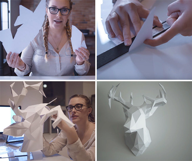 How-To Make Your Own 3D Paper Deer Head