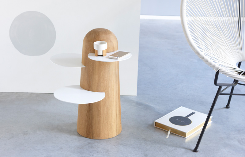 BoBo is a side table design inspired by the African Baobab Tree