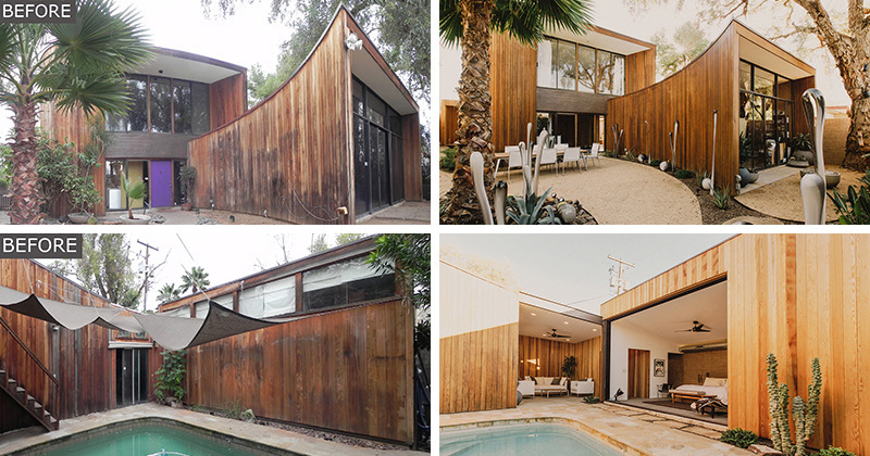 Before & After ? A Redwood Clad 1980s Home In Phoenix Gets Restored Back To Its Original Beauty