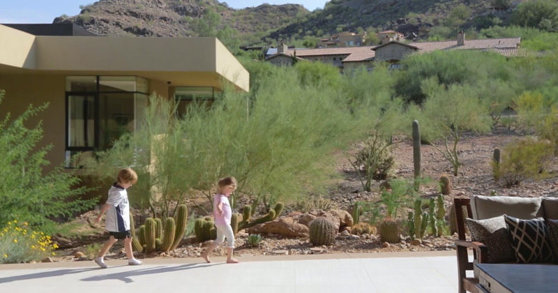 Two cute kids share their experience of living in a modern house in Arizona