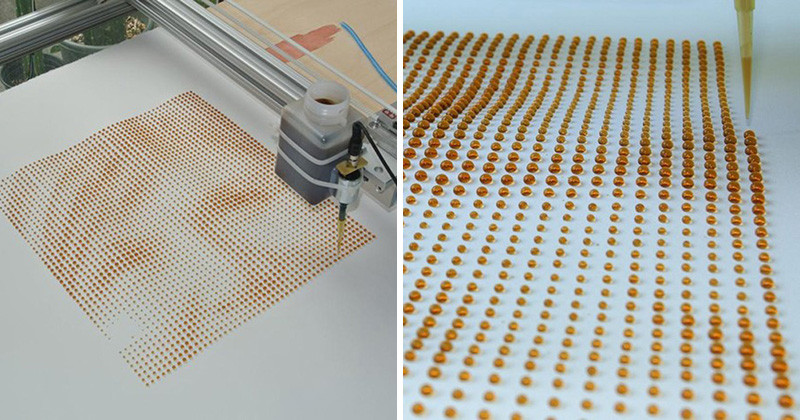 Watch This Printer Create Portraits With Drops Of Liquid