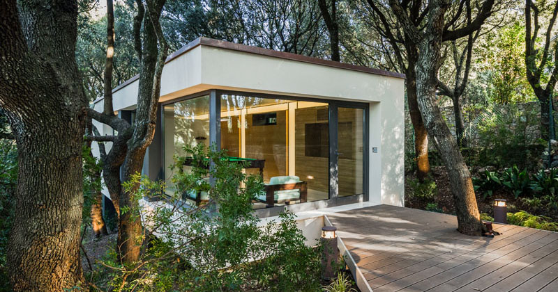 These homeowners built a delightful games room on the edge of their property