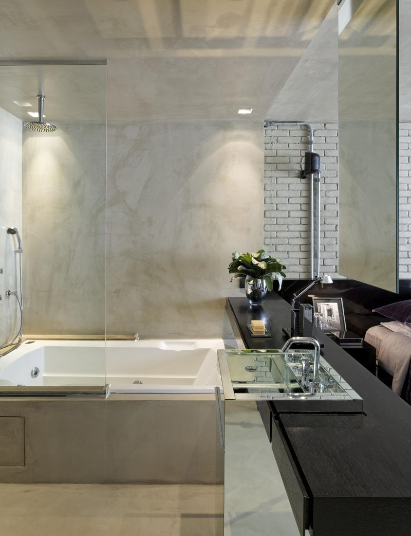 This industrial loft was designed for a man who lives alone ...