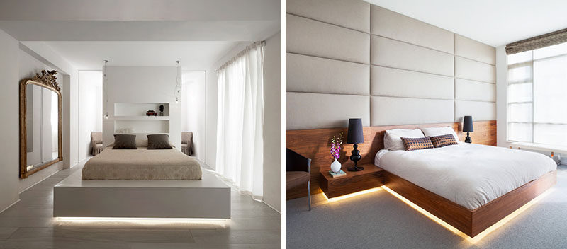 9 Examples Of Beds With Hidden Lighting Underneath