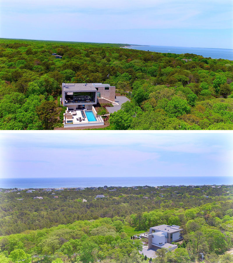 This home in the Hamptons is surrounded by nature.