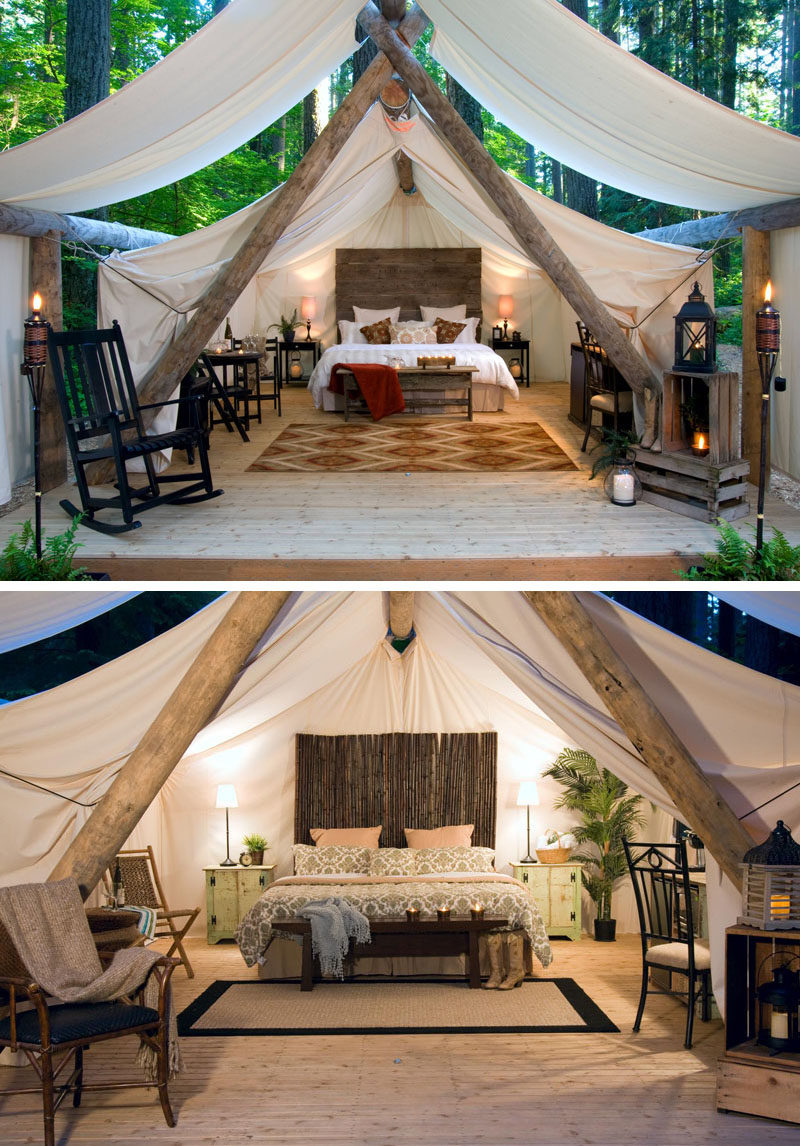 10 Glamping Destinations For People Who Want To Go Camping But Need The Luxuries Of A Hotel // Pampered Wilderness - Millersylvania State Park, Washington, USA