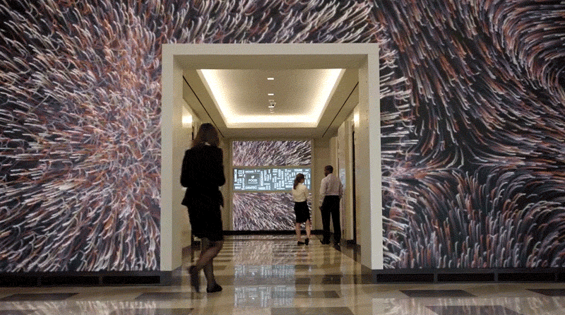 This Motion-Activated Mural Inside Terrell Place In Washington DC, Moves When You Do
