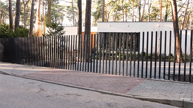 portail électrique sol design clôture jardin