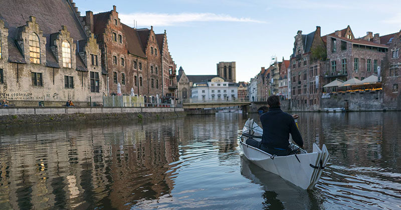Belgian Designers Have Created A Canoe For Two That Folds Away Into A Box