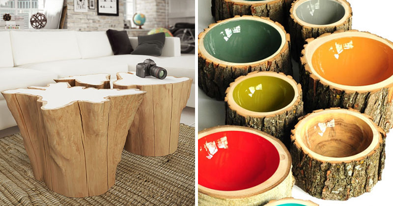 9 Ideas For Including Tree Stumps In Your Home Decor