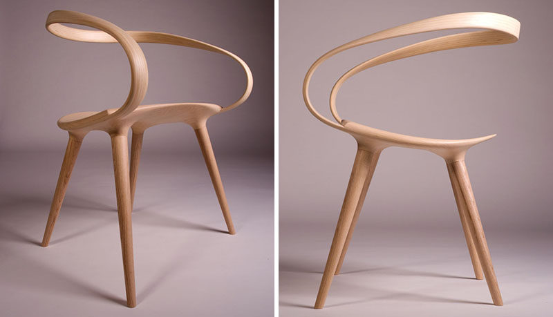 The Velo Chair Uses A Single Piece Of Bent Wood As The Backrest