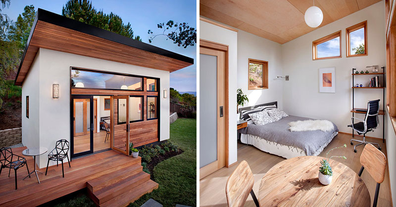 This small backyard guest house is big on ideas for compact living