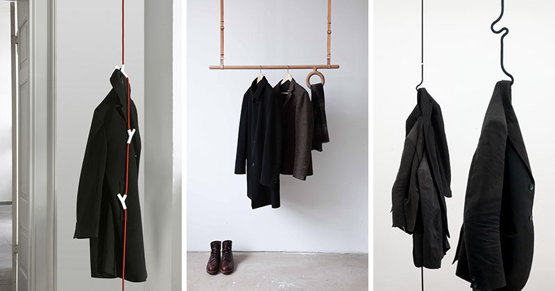 Interior Design Idea ? Coat Racks That Hang From The Ceiling