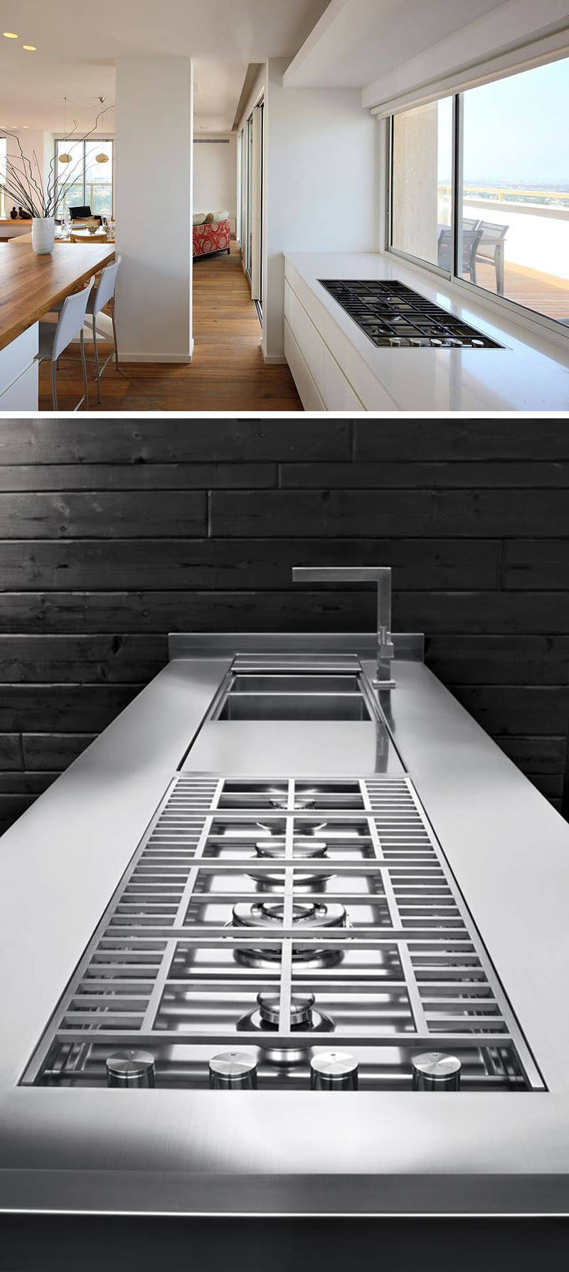 Kitchen Design Idea Integrated Cooktop Counter CONTEMPORIST