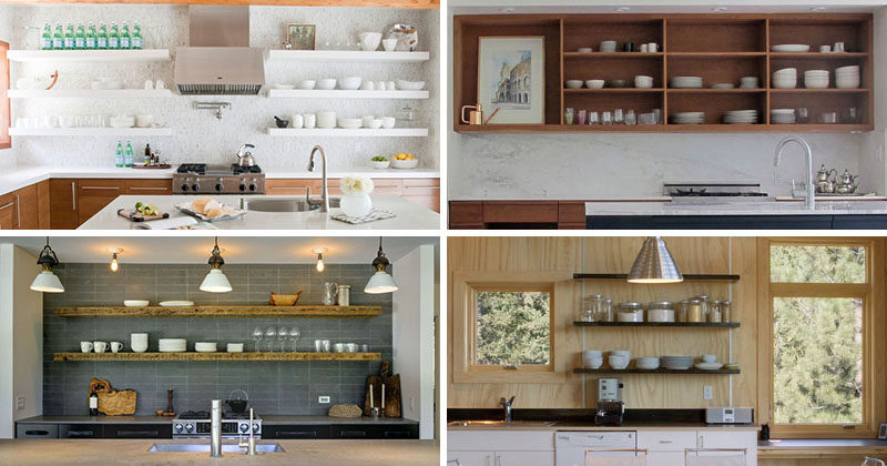 open shelving kitchen design