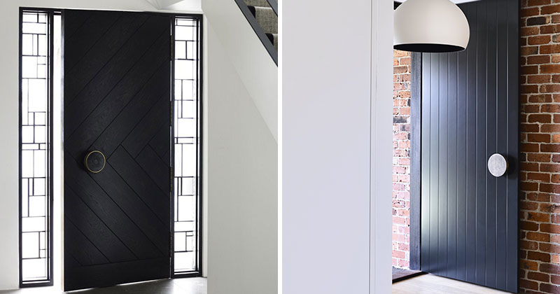 Front Door Idea - Add an oversized handle to draw attention to your front door