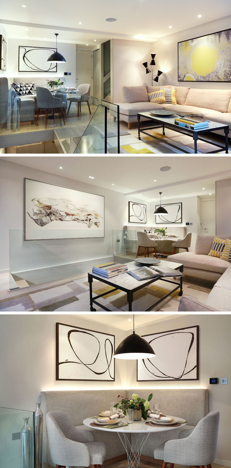 Dining room design idea use built in banquette seating to save ...
