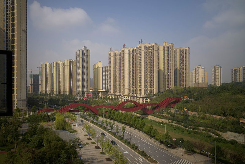 The Lucky Knot Bridge was inspired by a traditional Chinese knot.