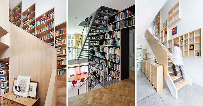 12 Inspiring Examples Of Staircases With Bookshelves