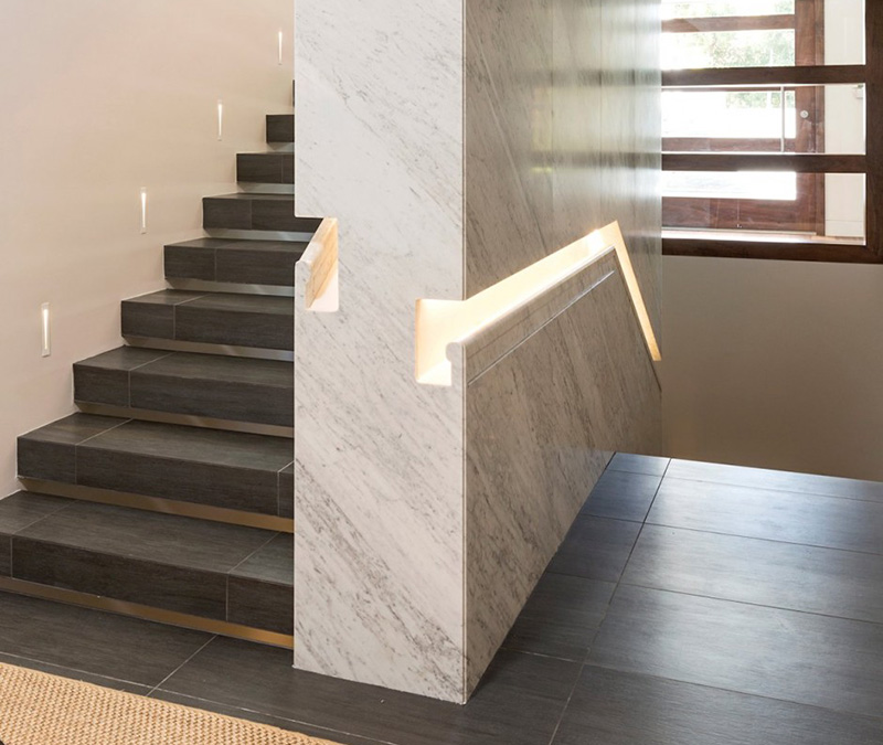 Stair Design Idea - 9 Examples Of Built-In Handrails | CONTEMPORIST