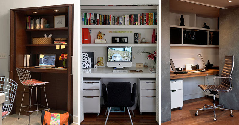 Small Apartment Design Idea - Create A Home Office In A Closet