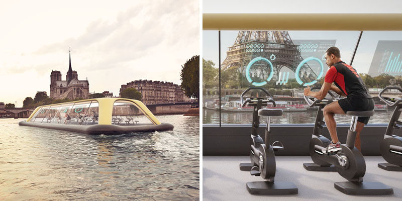 A fitness boat powered by human energy has been proposed for the Seine River in Paris