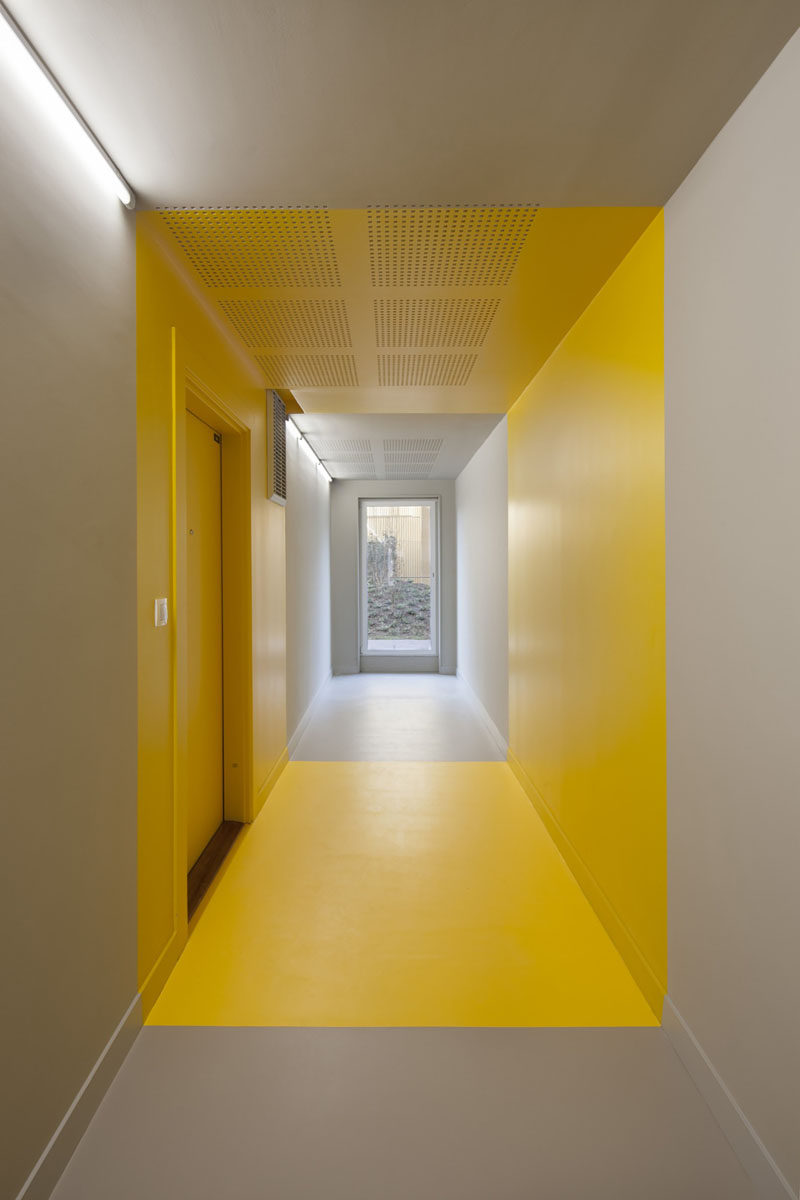 Design Detail - The Entrances To These Apartments Are Highlighted In Yellow