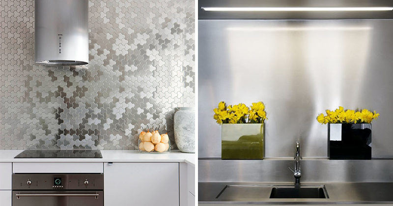 Kitchen Design Idea ? Install A Stainless Steel Backsplash For A Sleek Look