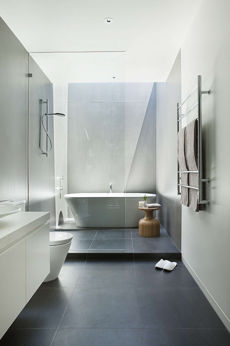 Bathroom Tile Idea - Use Large Tiles On The Floor And ...