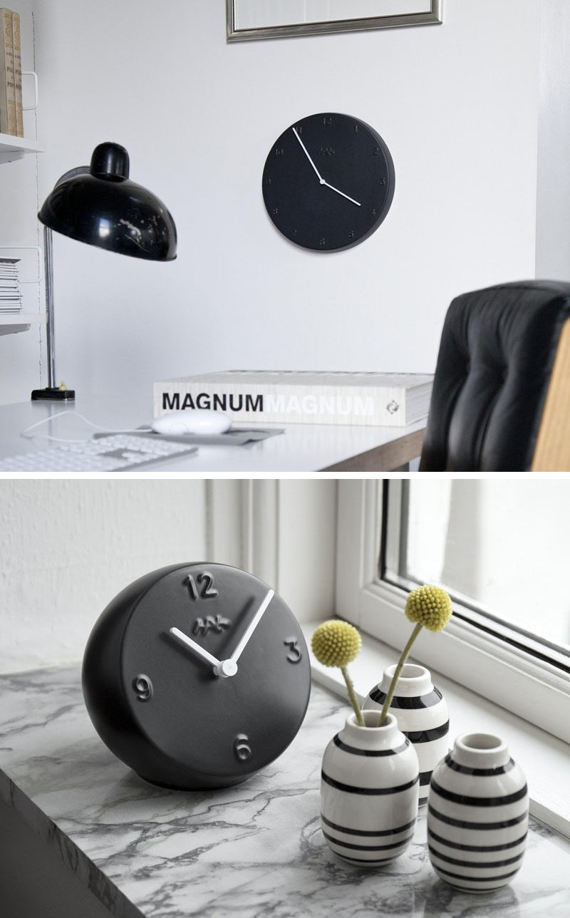 Matte black clocks will make sure you always keep your eyes on the time.