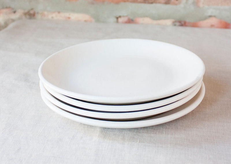 Super simple white ceramic plates are an essential in all stylish kitchens.