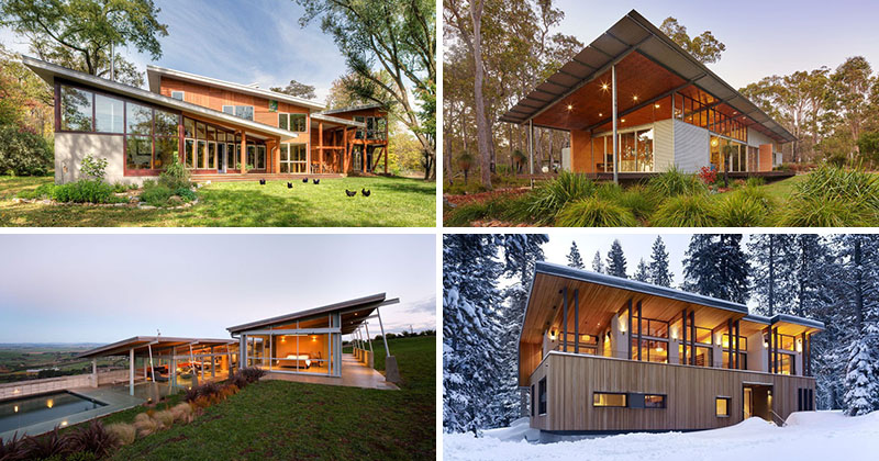 16 Examples Of Modern Houses With A Sloped Roof Contemporist