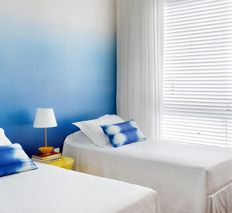 Blue Ombre Accent Wall Bedroom 140217 336 01 Contemporist Bedroom Design Ideas Create An Ombre Wall For A Colorful Accent