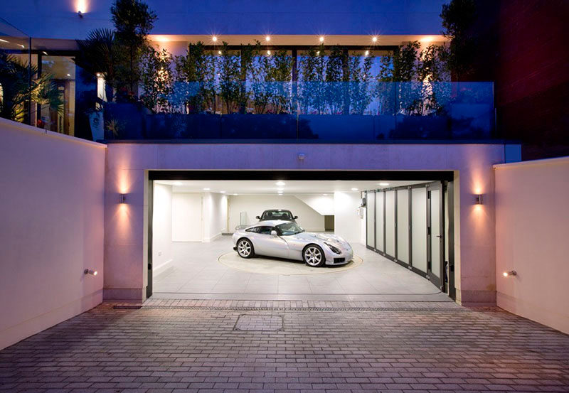 Garage Design Idea ? Include A Car Turntable If You?re Short On Space Or Have A Narrow Driveway
