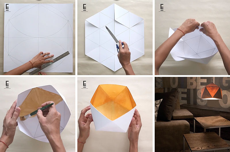 tjeneren Forfatning Europa Create Your Own Modern Geometric Paper Lampshade With This DIY