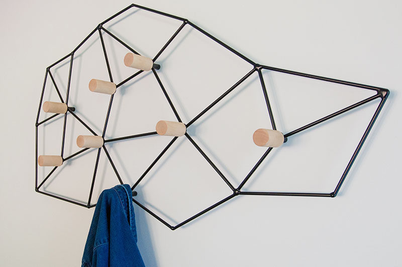 This Geometric Coat Rack Could Also Double As Wall Art