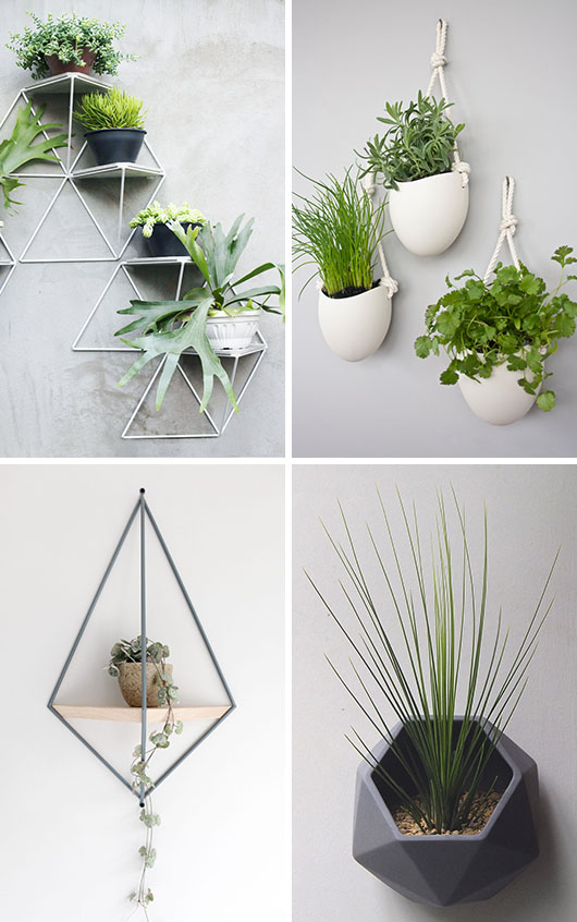 Here are 10 examples of stylish and modern wall mounted planters that will help you get your plants off your surfaces and onto your walls.