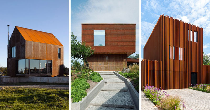 13 Modern Houses That Have Weathering Steel Exteriors