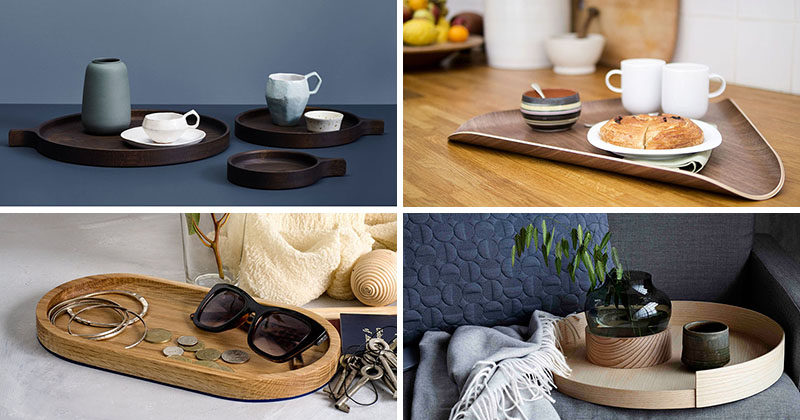 Modern wood trays are a great way to bring in a natural wood look and add warmth to your home decor. Here are 11 examples of decorative wood trays to bring a bit of nature into your home.