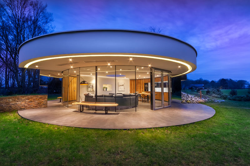 This Circular House Is Built Into The Hillside