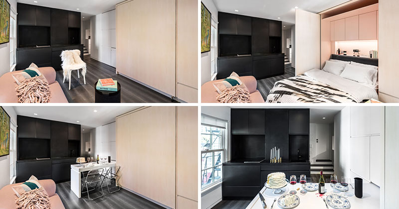 This Micro Apartment Has A Wall Of Hidden Uses