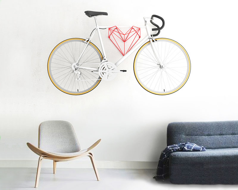 Hang Bike have created Heart, a new minimalist wall-mounted bike rack design in the shape of a heart, that that looks just as good by itself as well as when it's storing a bike.