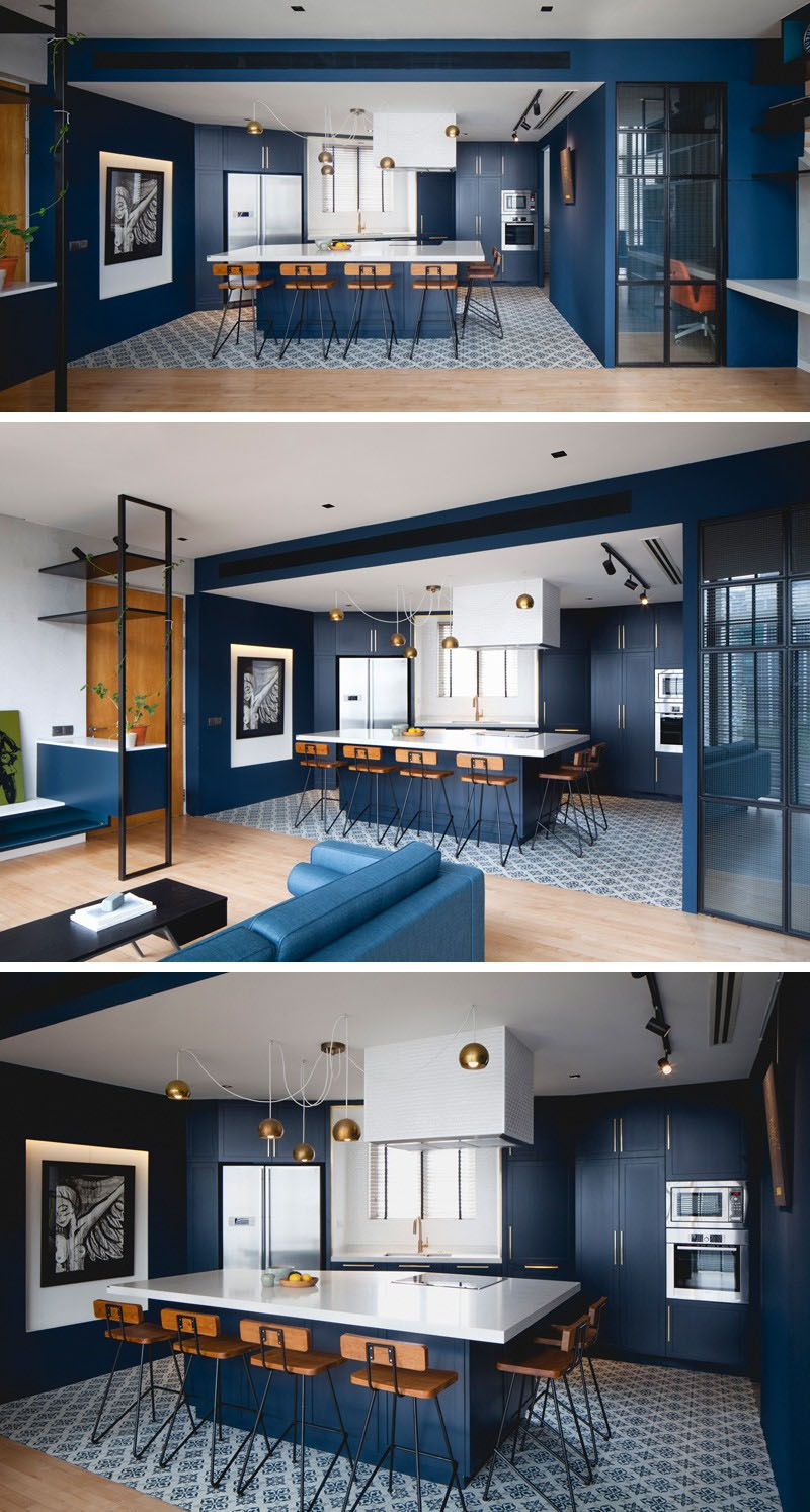 Kitchen Color Inspiration - 12 Shades Of Blue Cabinets ...