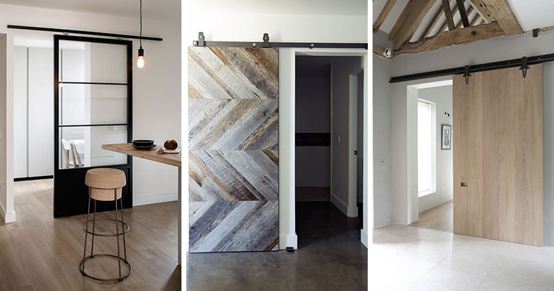 10 Examples Of Barn Doors In Contemporary Kitchens, Bedrooms and Bathrooms