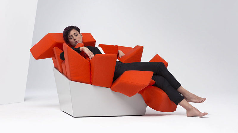 Italian creative firm BestBefore2065, have designed MANET, a fun and sculptural chair, that allows people to sit however they like and still be comfortable.