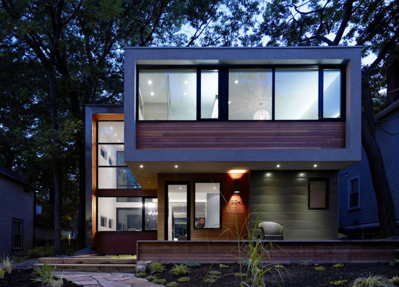 A Modern Family House Was Added To This Residential Toronto Street