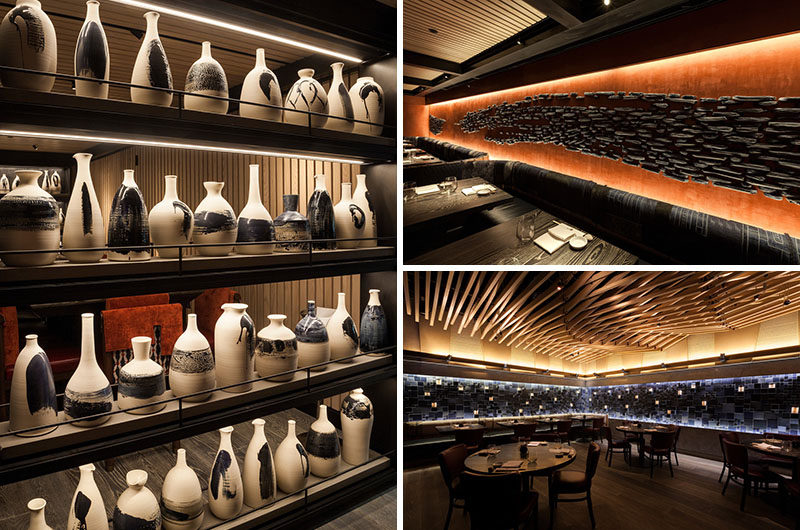 During the design of the new Nobu Downtown restaurant in New York City, Canadian ceramic artist Pascale Girardin, was commissioned to create three art installations that would create a unique look for the restaurant.